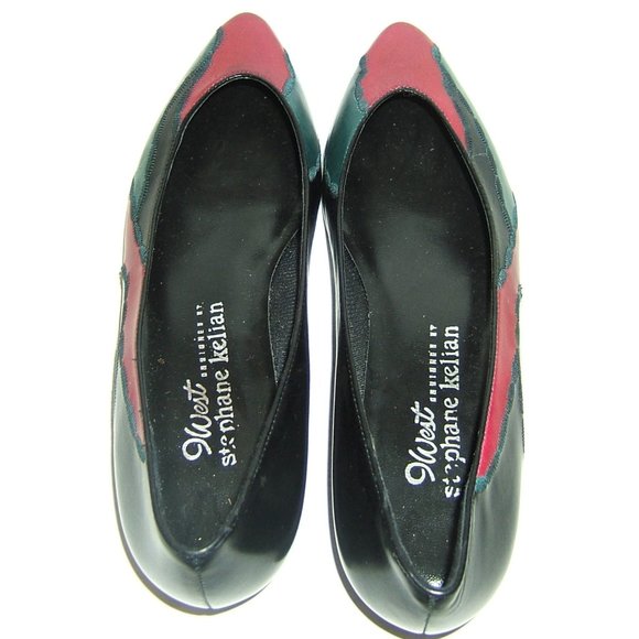 Vintage Stephane Kelian Paris Color Block Leather Slippers Size 7 - Picture 6 of 7